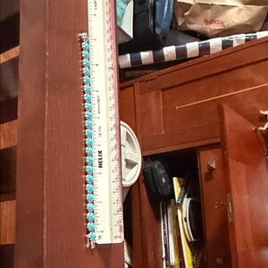 Sterling silver and sleeping beauty turquoise bracelet